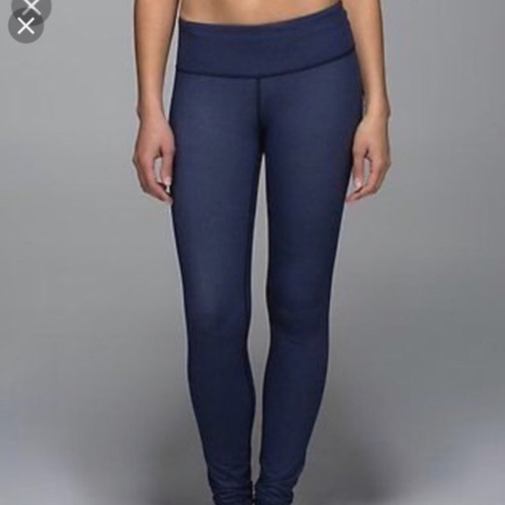 *SOLD* Lululemon Wunder Under Faux Denim Leggings